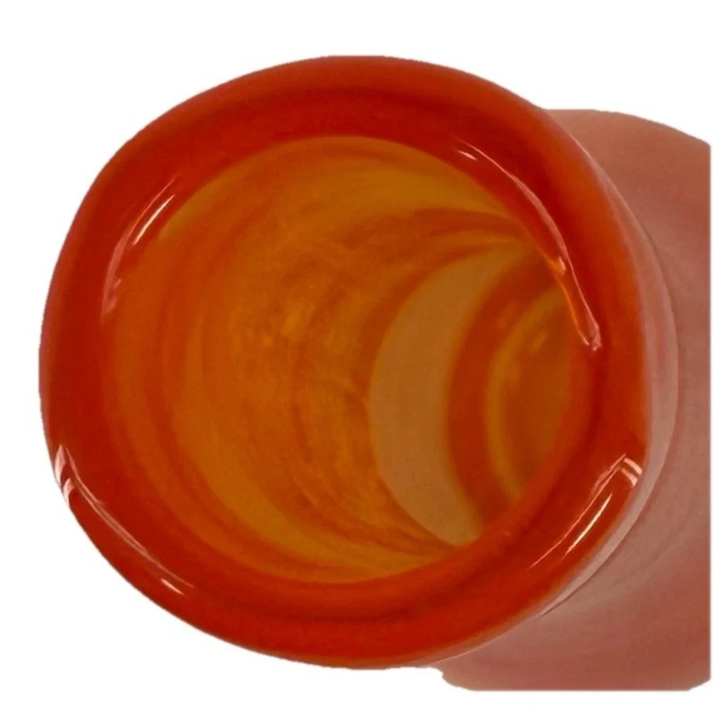 De Vera 1994 Tangerine Studio Art‎ Glass Vase Hand Blown Signed 17